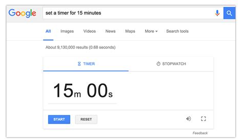 To run stopwatch press "Start Timer" button. . Ok google set a timer for 15 minutes